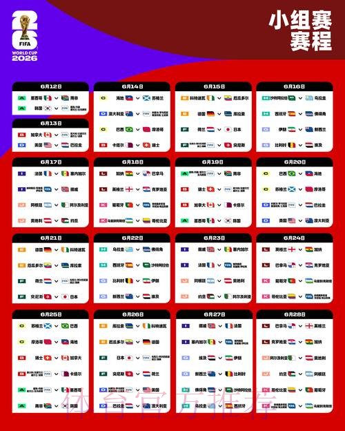 2026世界杯完整赛程今日赛事详情免费观看